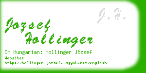 jozsef hollinger business card